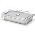 (GN 1/1 Depth= 4") স্টেইনলেস স্টিল ফুড স্টোরেজ ট্রে (Gastronorm Pan) – ঢাকনাসহ