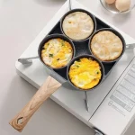 4-Section Non-Stick Breakfast Frying Pan – Multi Egg & Pancake Maker